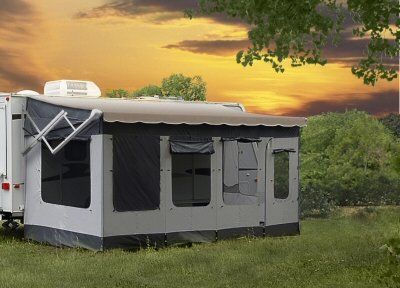 Carefree 291600 Vacation'r Screen Room for 16' to 17' Awning Rv Screen Rooms, Airstream Bambi, Add A Room, Camping Diy, Rv Travel Trailers, Camper Hacks, Camper Makeover, Trailer Remodel, Diy Camping