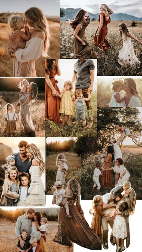 Family Moodboard, Boho Family Photos, Sunset Family Photos, Family Photos With Baby, Fall Family Photo Outfits, Photography Poses Family, Family Photo Pose, Fall Family Pictures, Fairytale Photography