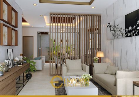 Upgrade Your Bedroom With Living Room Divider Screen | Home Decor Minimal House Design Small Spaces, Emporio Architect, Living Room Divider, Villa Bali, Furniture Details Design, Minimal House Design, Living Room Partition, Living Room Partition Design, Room Partition Designs