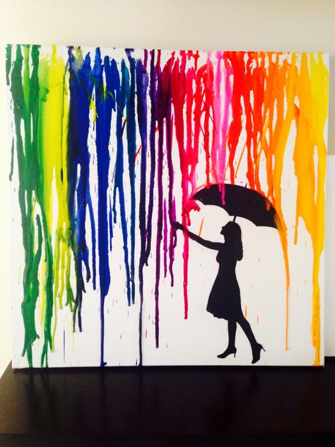 Crayon art Art Crayon, Crayon Crafts, Dancing Drawings, Rainbow Painting, Crayon Art Melted, Crayon Art, Seni Cat Air, Painted Books, Amazing Art Painting