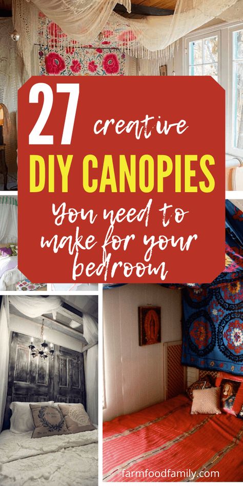 Homemade Canopy, Canopy For Bed, Bed Canopy Ideas, Diy Bed Canopy, Bed Blocks, Canopy Over Bed, Girls Bed Canopy, No Panic, Canopy Ideas