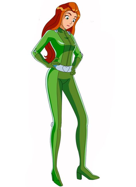 Totally Spies Fanart, Redhead Cartoon Characters, Total Spies, Spy Dress To Impress, Totally Spies Sam, Sam Totally Spies, Spy Cartoon, Red Hair Halloween Costumes, Martin Mystery