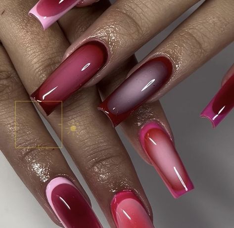 Chrome Aesthetic, Y2k 3d, Nail Application, Red Aura, 3d Chrome, Aura Nails, Nails Y2k, Airbrush Nails, Minimal Nails