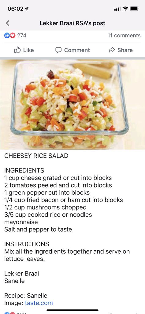 Salad Recipes South Africa, Savoury Treats, Cheesy Rice, Christmas Salads, Salads Recipes, African Cooking, Veg Dishes, Salad Dishes, Recipes Casserole