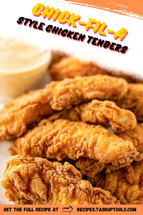 Discover the secret to making irresistible Chick-Fil-A style chicken tenders right at home! This easy recipe features tender, juicy chicken coated in a perfectly seasoned, crispy breading that mirrors your favorite fast-food flavor. Perfect for family dinners, game day snacks, or meal prep, these chicken tenders are sure to become a household favorite. Try dipping them in your favorite sauces for a delicious twist. Pin this recipe and impress your friends with homemade chicken perfection! How To Make Tender Chicken, Making Chicken Tenders, Kfc Chicken Tender Recipe, Recipes For Chicken Tenders Easy, Sauced Chicken Tenders, Chicken Tenders Recipes Fried, Zaxbys Chicken Tenders Recipe, Breading For Chicken Tenders, Chicken Coating Recipes