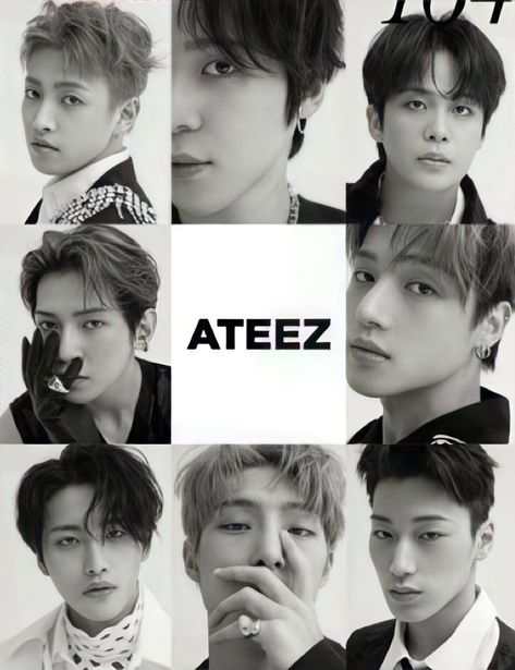 Ateez Group Photo, Kpop Posters, Woo Young, Learn Korean, Golden Child, Group Photo, Picture Credit, Kim Hongjoong, Draw On Photos