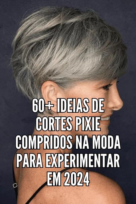 Mulheres de todas as idades podem ficar óptimas com este fantástico corte pixie comprido. Por isso, não se preocupe, não a vai fazer parecer mais velha! // Crédito da foto: instagram @ola_1970 Corte Pixie, Foto Instagram, Cortes De Pelo, Hair, Instagram