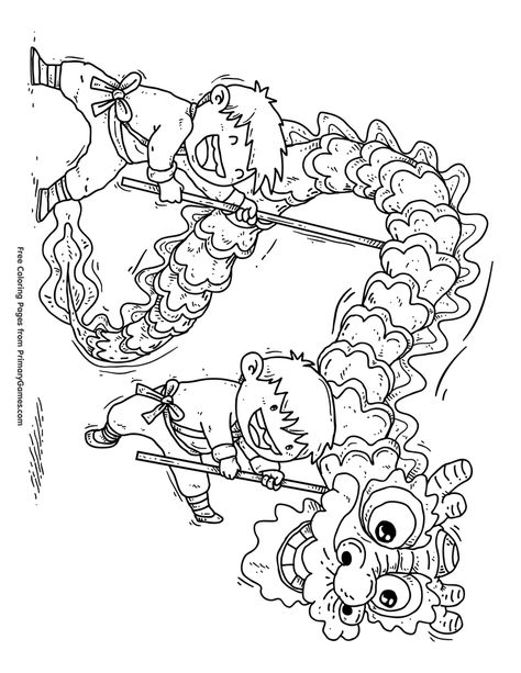 Free printable Chinese New Year Coloring Pages eBook for use in your classroom or home from PrimaryGames. Print and color this Dancing Dragon coloring page. Chinese New Year Coloring Pages For Kids, Chinese New Year Dragon Coloring Page, Chinese Dragon Coloring Pages, Lunar New Year Coloring Page, Chinese New Year Colouring, Chinese Coloring Pages, Chinese New Year Coloring Pages, Dancing Dragon, Chinese New Year Crafts For Kids