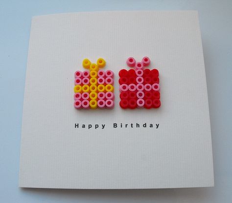 Pyssla Beads, Hamma Beads Ideas, Melty Bead Patterns, Hama Beads Design, Hama Bead, Bday Cards, Hama Perler, Hama Beads Patterns, Diy Perler Beads