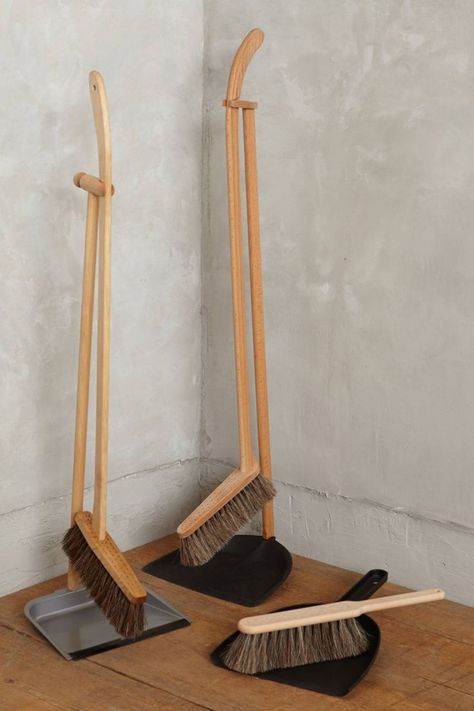 Iris Hantverk Broom Dustpan Anthropologie | Remodelista Cleaning Strategies, Tools Organization, Handmade Broom, Wire Product, Scandi Kitchen, Organizing Storage, Iris Hantverk, Brooms And Brushes, Food Instagram