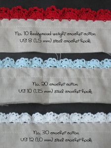 Eyelet Lace Edging Pattern by Allison Baker Lace Crochet Edging, Crochet Edging Pattern, Crochet Edgings, Crochet Edging Patterns, Crochet Lace Edging, Easy Crochet Projects, Crochet Lace Trim, Crochet Borders, Crochet Free