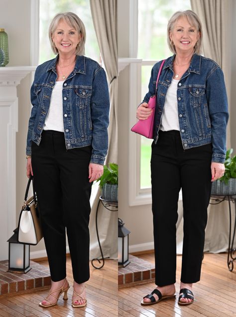 Spring Outfits Lookbook 2023 - Dressed for My Day Denim Jacket And Trousers Outfit, Outfit Pollera, Casual Everyday Outfits, Cottagecore Aesthetic Fashion, Outfits Lookbook, Work Attire Women, Dressed For My Day, Casual Oufits, Spring Summer Capsule Wardrobe