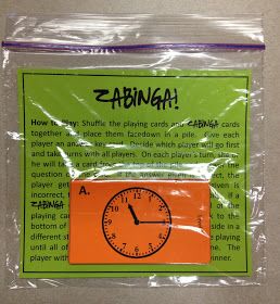 Zabinga! It's a new twist that I've put on an old game. And I'm using telling time as the skill for this super easy-to-play and super fun... Telling Time Games, Clock Games, Spanish Games, Math Measurement, Teaching Time, Time Games, Math Time, Second Grade Math, Third Grade Math