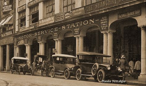 Kneedler Bldg on Avenida Rizal 1920 Old Manila, Vintage Philippines, New Manila, Philippine History, Historical Photography, Philippines Culture, American School, The Fifties, Heritage House