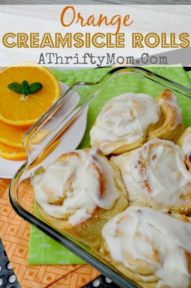 Orange Creamsicle Rolls Recipe, Yummy orange rolls are a bright way to start anyday! #OrangeRolls #Recipe #Breakfast #OrangeCreamsicleRolls Homemade Orange Rolls, Orange Rolls Recipe, Breakfast Dessert Recipes, Orange Sweet Rolls, Orange Dreamsicle, Orange Rolls, Sweet Rolls, Orange Creamsicle, Bread Machine Recipes