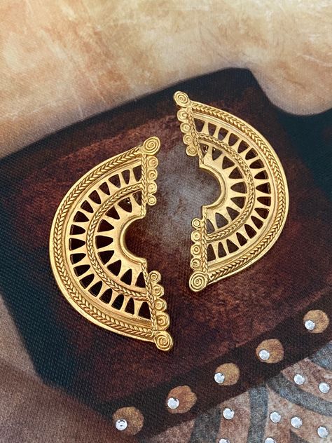 XL Vertical Pre Columbian earrings Ancient Peruvian Jewelry, Pre Columbian Jewelry, Precolumbian Jewelry, Inca Jewelry, Colombian Gold, Cultural Jewelry, Colombian Jewelry, Indigenous Jewelry, Colombian Art