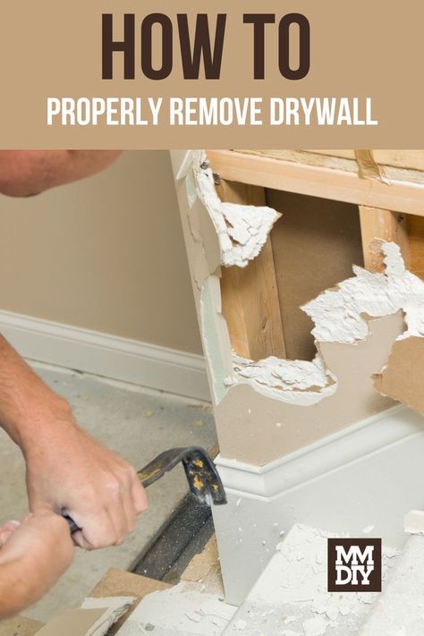 How To Remove Sheetrock Drywall, Replacing Drywall Diy, How To Replace Drywall, How To Put Up Drywall, Diy Wall Removal, How To Remove A Wall Diy, House Gutting, Drywall Mudding, Drywall Diy