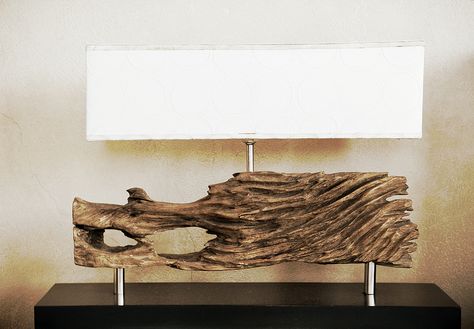 Wooden Lamps Design, Wood Lamp Design, Boracay Philippines, Driftwood Lamp, Homemade Home Decor, Reclaimed Wood Projects, Log Furniture, Backyard Lighting, Rustic Lamps