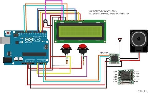 Make an Arduino FM Radio! (using TEA5767): 3 Steps (with Pictures) Arduino Radar, Arduino Radio, Bear Bathroom Decor, Micro Processor, Electronics Projects For Beginners, Electronic Project, Diy Amplifier, Electronic Projects, Hobby Electronics