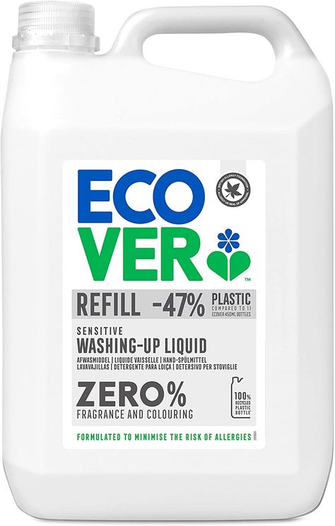 Ecover Zero Washing Up Liquid Refill, 5L : Amazon.co.uk: Grocery Fragrance Store, Water Packaging, Laundry Liquid, Washing Up Liquid, Liquid Detergent, Small Bottles, Diy Household, Laundry Detergent, Recycled Packaging