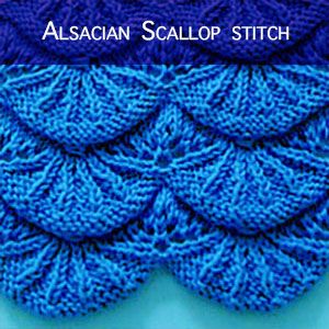 Free Scallop Stitch Knitting Pattern. Alsacian Scallops - Knitting Designs Shell Knitting Pattern, Scallop Stitch, Christmas Knits, Knit Techniques, Stitch Knitting Pattern, Summer Knitting Patterns, Knitted Patterns, Knitting Help, Knit Stitches