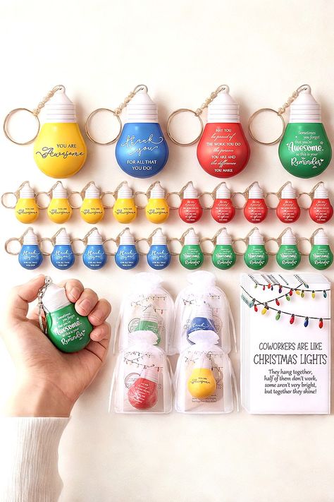 40 Set Christmas Staff Appreciation Gifts Light Bulb Squeeze Stress Ball Keychain Thank you Cards with Bags Employee Appreciation Gifts for Team Coworker Office Goodie Bags Gift Ideas, Goodie Bag Gift Ideas, Staff Appreciation Gifts, Employee Appreciation Gifts, Staff Appreciation, Employee Appreciation, Employee Gifts, Appreciation Gifts, Goodie Bags