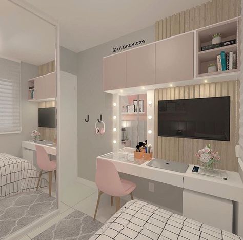 Very Small Bedroom Ideas, Very Small Bedroom, Hiasan Bilik Tidur, Bilik Idaman, Bedroom Decor For Teen Girls, Small Bedroom Ideas, Hiasan Bilik, Bilik Tidur, Girl Bedroom Designs