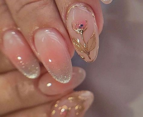 Cute Cat Eye Nails, Ombre Cat Eye Nails, Gold Nail Designs, Custom Press On Nails, Ombre Pink, Cat Eye Nails, Fall Nail Art, Pink Nail, Bridal Nails