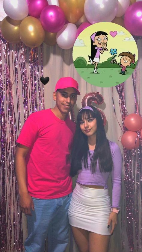 Couple Halloween Costumes Fairly Odd Parents, Timmy Trixie Costume, Tommy And Trixie Costume, Trixie Timmy Turner Costume, Tricia And Timmy Turner Costume, Cosmo Wanda And Timmy Costume, Trixie And Veronica Costume, Disfraz Timmy Turner Y Trixie, Trixie Tang And Timmy Turner Costume