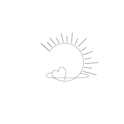 Sun With Heart Tattoo, Look How They Shine For You Tattoo, Light Tatoos Ideas, You Are The Light Tattoo, Sun Moon Heart Tattoo, Sun Memorial Tattoo, You Are My Sunshine Fine Line Tattoo, Half Sunshine Tattoo, Sunshine Line Art