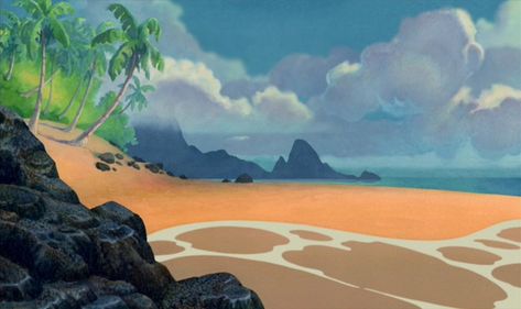 Animation Backgrounds: LILO & STITCH: More Hawaiian Paradise Scenes Illustration, Stitch Background, Stitch 626, Movies Scenes, Background Animation, Disney Crossover, Bg Design, Animation Cartoon, Lilo Y Stitch