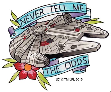 Millennium Falcon Tattoo, Star Wars Tattoo Sleeve, Falcon Tattoo, Empire Tattoo, Nerdy Tattoos, Nerd Tattoo, Star Wars Quotes, Tattoo Traditional, Star Wars Drawings