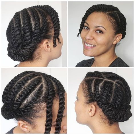 Twist Updo Natural Hair, Short Cornrows, Flat Twist Updo Natural Hair, Weekly Hairstyles, Updo Natural Hair, Naturally Hairstyles, Flat Twist Hairstyles, Twist Updo, Flat Twist Updo