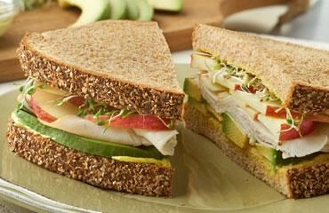 Arnold+Spiced+%26+Sweet+Curry+Mayo+and+Apple+Sandwich+Recipe Avocado Blt Sandwich, Turkey Avocado Sandwich, Panera Autumn Squash Soup, Easy Easter Brunch Recipes, Easy Easter Brunch, Avocado Blt, Turkey Club, Turkey Salad, Avocado Sandwich