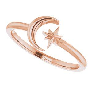 Islamic Aesthetics, Space Ring, Rose Gold Top, You Are My Moon, Space Rings, Engagement Necklaces, Crescent Moon Ring, Space Jewelry, Moon And Star Ring