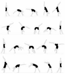 The first 2 rows are "How to do a Front Walkover" and the last 2 rows are "How to do a Back Walkover"! How To Front Walkover, Back Walkover Tips, How To Back Walkover, How To Do A Walkover, Front Walk Over Tutorial, How To Do A Front Walkover, How To Do A Back Walkover, Front Walkover Tutorial, Cheer Flexibility