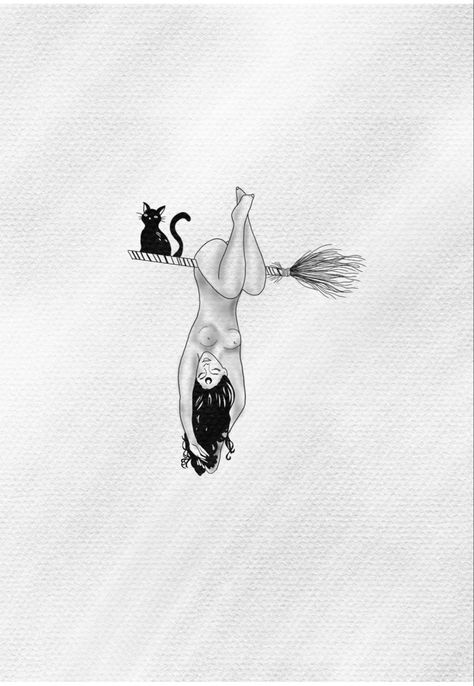 Witch Tattoo Witch Tattoo Thigh, Naked Witch Tattoo, Dancing Witches Tattoo, Pole Dance Tattoo, Dance Tattoo, Witch Tattoo, Fall Mood, Salem Witch, Witchy Woman