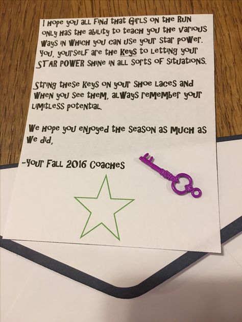 A little end of the season gift for our Girls on the Run team #GOTR #shoecharm #runners #inspire #encourage Girls On The Run Ideas, Farmhouse Roof, Coaching Youth Sports, Girls On The Run, Girls Lifting, End Of Year Party, Team Ideas, Soccer Kids, Special Ed Teacher