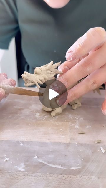 Mist Ceramics on Instagram: "I love that every dragon starts out as a kindergartener project. Thats all there is to it, it’s a giant worm with potential.  #lunarnewyear #potteryforall #ceramicdragon #chinesenewyear #dragonfigure #easterndragon #dragonart" Dragon Clay Art, Clay Dragon Easy, Dragon Clay Sculpture, Dragon Ceramics, Pottery Dragon, Giant Worm, Dragon Pottery, Dragon Clay, Ceramic Dragon