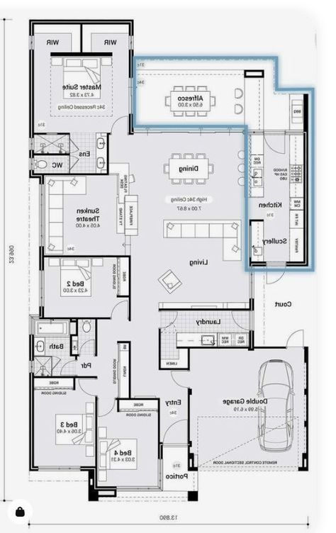 House Projects Architecture, Unusual House, Retirement Wishes, Closed Kitchen, House Plans Mansion, Building House Plans Designs, House Details, Home Design Floor Plans, Gorgeous Houses