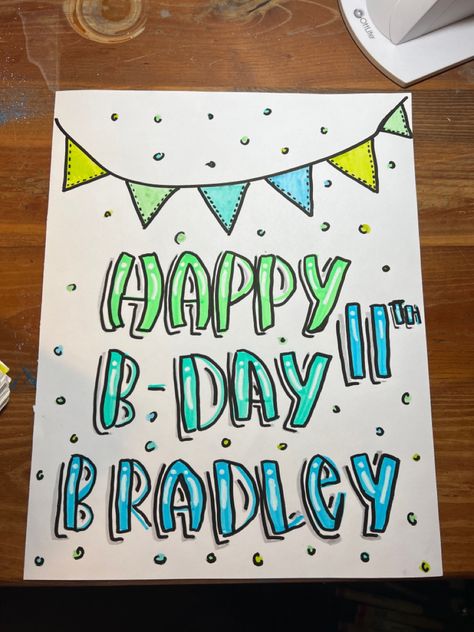 Birthday doodle sign hand lettering birthday card birthday sign happy birthday Writing Decoration Ideas, Lettering Happy Birthday, Birthday Writing, Sign Lettering, Birthday Doodle, Poster Drawing, Party Fun, Letter Sign, Card Birthday