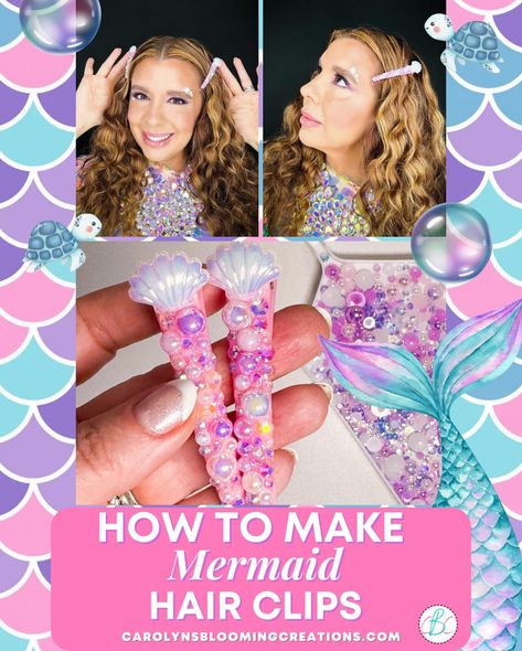 We’ve got mermaids on the brain 🧜‍♀️💖 Get our latest mermaid inspired craft tutorial on my reels or on my website: MERMAID HAIR CLIPS! They can be made in lots of styles and colors but this glittery pink and purple mix is my favorite. They’d be a simple and fun craft for a mermaid birthday party or anytime! 🥰 Link on profile! . . . . #mermaids #mermaidhair #mermaidcrafts #crafts #temu #temucrafts #diy #diycrafts #craftsforkids #mermaidparty #hairtutorials #hairclips #crafttutorial #pin... Lip Plumpers That Work, 1960’s Makeup, Diy Home Improvements, Dollar Bill Origami, Mermaid Crafts, Tree House Kids, Hair Clips Diy, Mermaid Theme Party, Mermaid Inspired