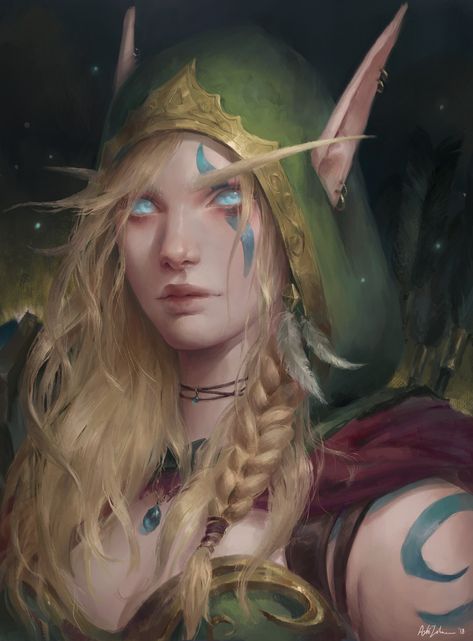 Alleria Windrunner, Archer Characters, Byakuya Kuchiki, Blood Elf, Female Elf, Elf Art, Warcraft Art, Wow Art, Art Station