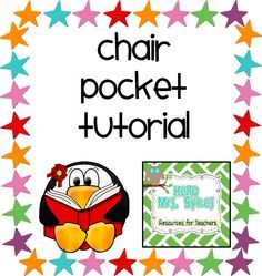 Hello Mrs Sykes - Resources for Teachers: Chair Pocket Tutorial - Easy Peasy Lemon Squeezy Chair Pockets, Pocket Tutorial, Dr Seuss Classroom, Easy Peasy Lemon Squeezy, Seuss Classroom, School Chair, Clever Classroom, Teacher Helper, Classroom Organisation