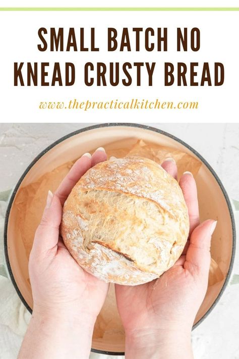 small batch no knead crusty bread One Bowl Bread Recipe, Small Dutch Oven Bread, Quick Soup Bread, Easy Small Loaf Bread Recipes, Small Batch Breadsticks, Small Batch Rolls, Small Batch Bread Recipes, Small Batch Bread, Bread For Two