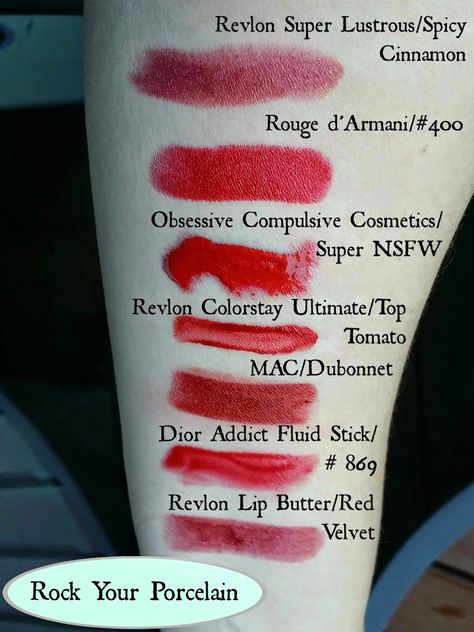 Rock Your Porcelain: 7 Red and Wine Lip Colors for Pale Skin Pale Red Lipstick, Red Lipstick Pale Skin, Hair Color For Pale Skin, Trendy Nails Red, Colors For Pale Skin, Pale Girls, Revlon Lip Butter, Pale Skin Hair Color, Pale Lips