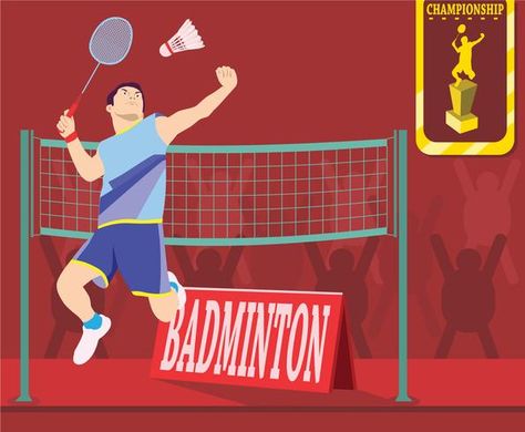 Badminton Clipart, Competition Poster Design, Competition Poster, Badminton Championship, Badminton, Simple Designs, Vector Art, Poster Design, Vector Free