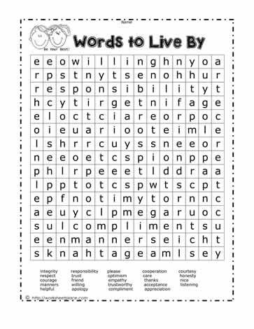 Wordsearch for Good Character Words #childcharacter #character #characterawareness #childBehavior #Parenting #Teaching #tempertantrum #Childcare #kids #childdevelopment #teaching #childmoral #teachingtips #behaviortips Respect Worksheets For Kids, Polite Expressions, Character Worksheets, Self Esteem Worksheets, Character Counts, Character Words, Kindergarten Worksheets Printable, Media Literacy, Good Character