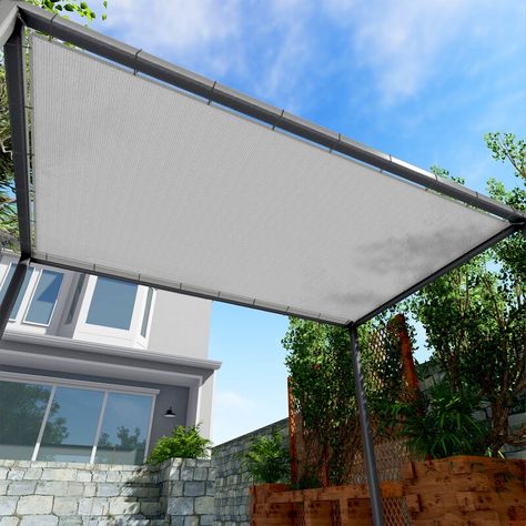 Windscreen4less Hemmed Shade Cloth 220GSM Replacement For Pergolas Canopy & Gazebos | Wayfair Awning Patio, Sun Sails, Sun Shade Canopy, Backyard Shade, Sun Shade Sail, Pergola Canopy, Sun Sail Shade, Shade Canopy, Outdoor Gazebos