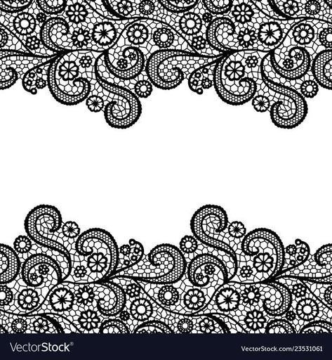 Lace Design Drawing, Lace Patterns Drawing, Lace Patterns Drawing Templates, How To Draw Lace, Roseary Tattoo, Graph Sketch, Lace Printable, Ribbon Template, Lace Png